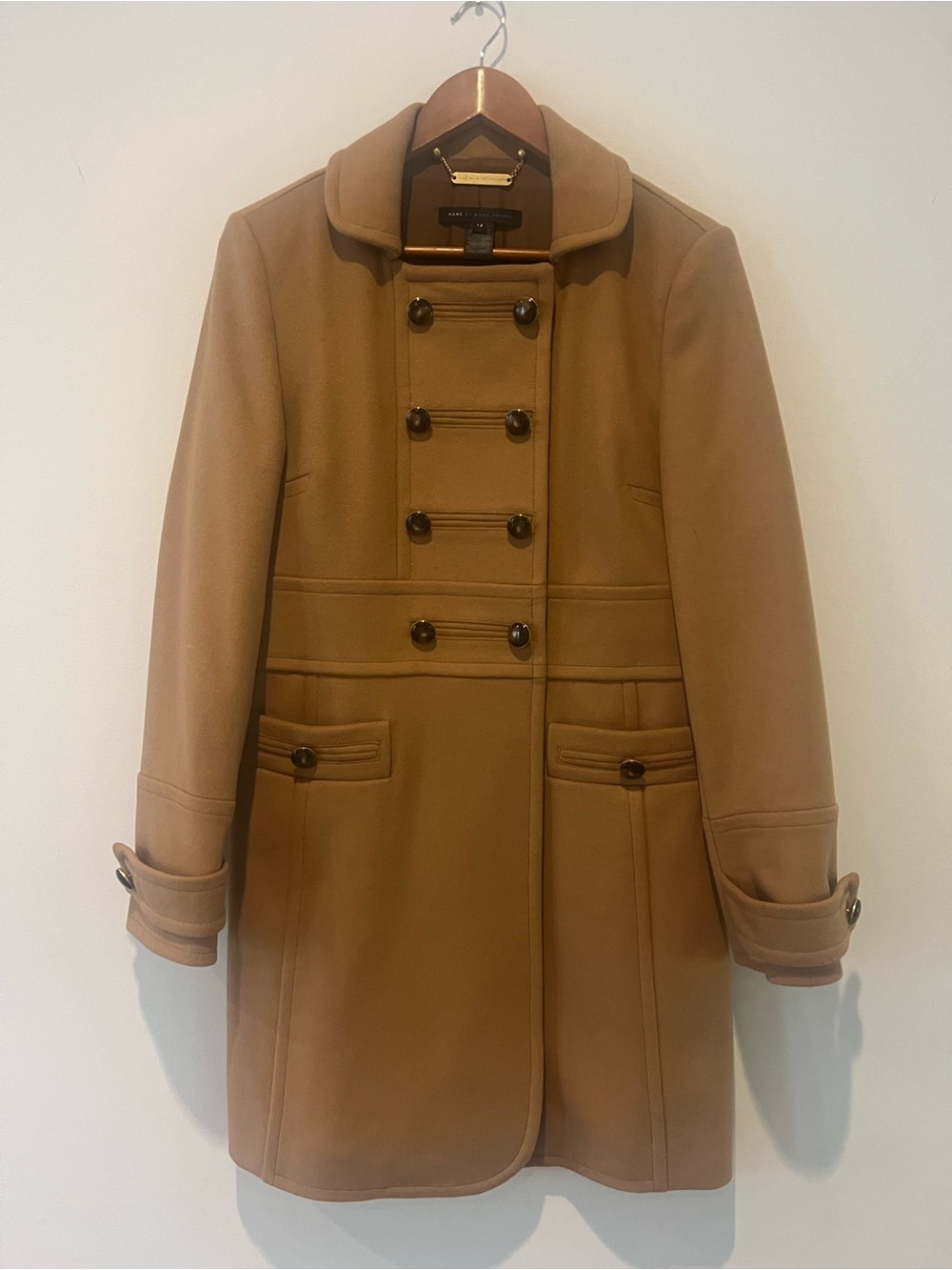 Marc Jacob's Camel Wool Blend Military Coat